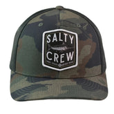 Salty Crew Fishery Camo Trucker Hat Retro Mesh Adjustable Snapback Cap